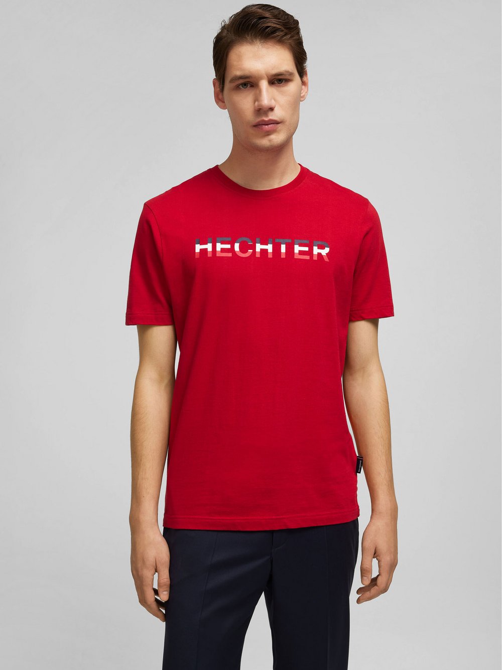 Daniel Hechter T-Shirt Herren Baumwolle rot bedruckt, XXXL