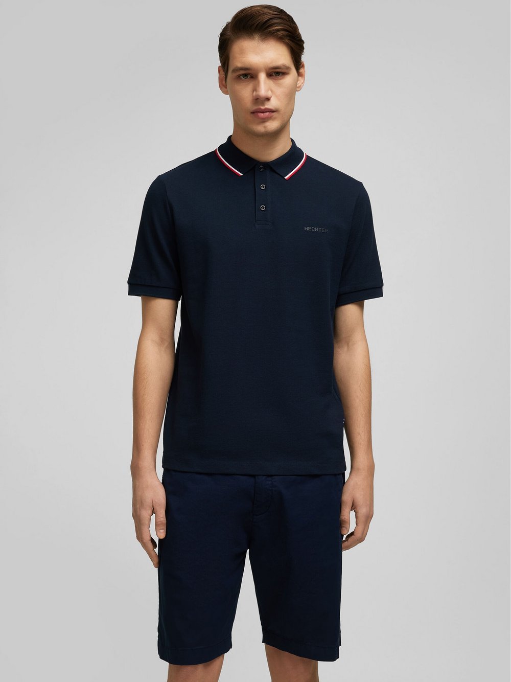 Daniel Hechter Poloshirt Herren Baumwolle blau, XXXL