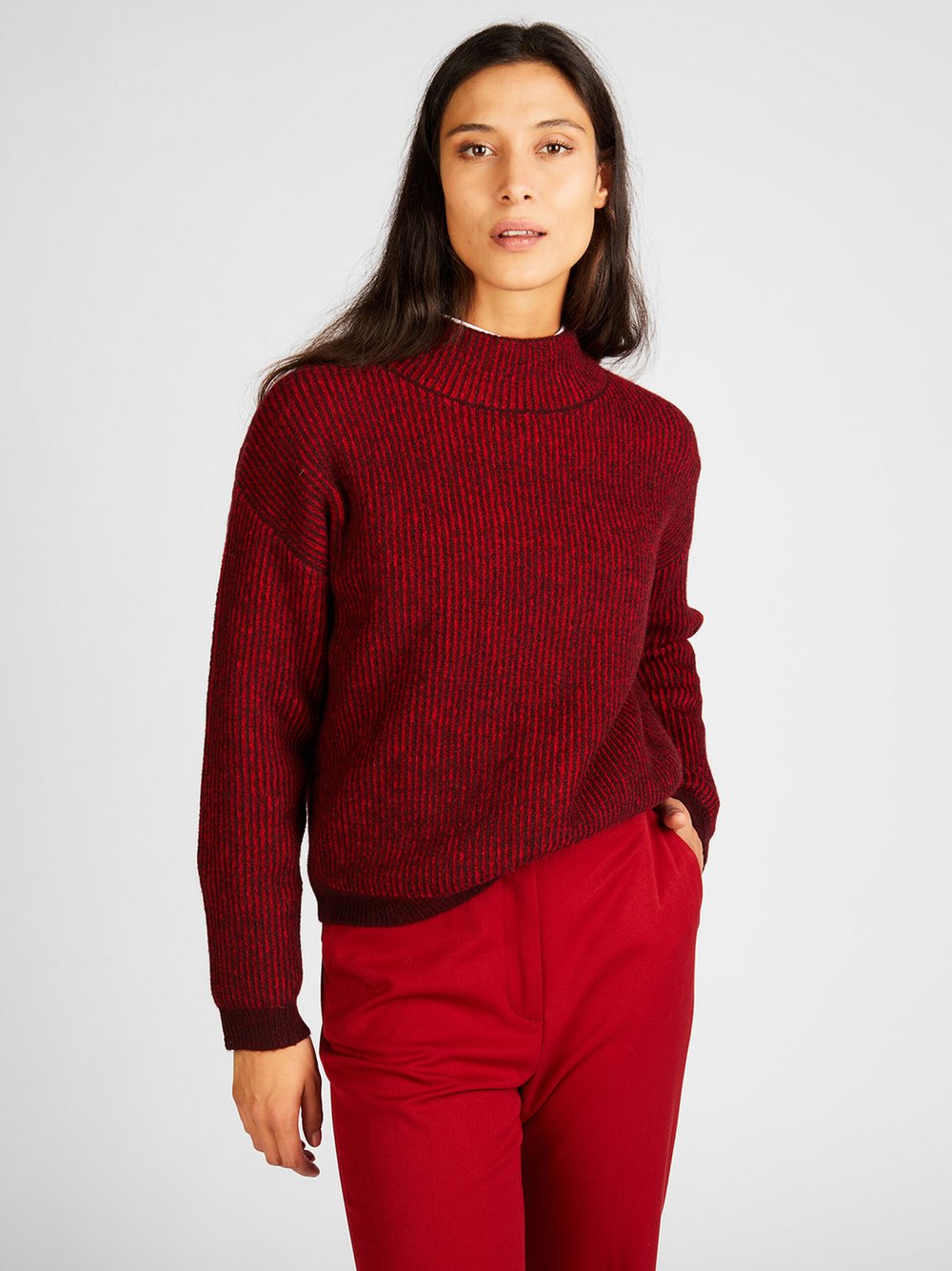 Lovely Sisters Pullover Damen rot meliert, 46