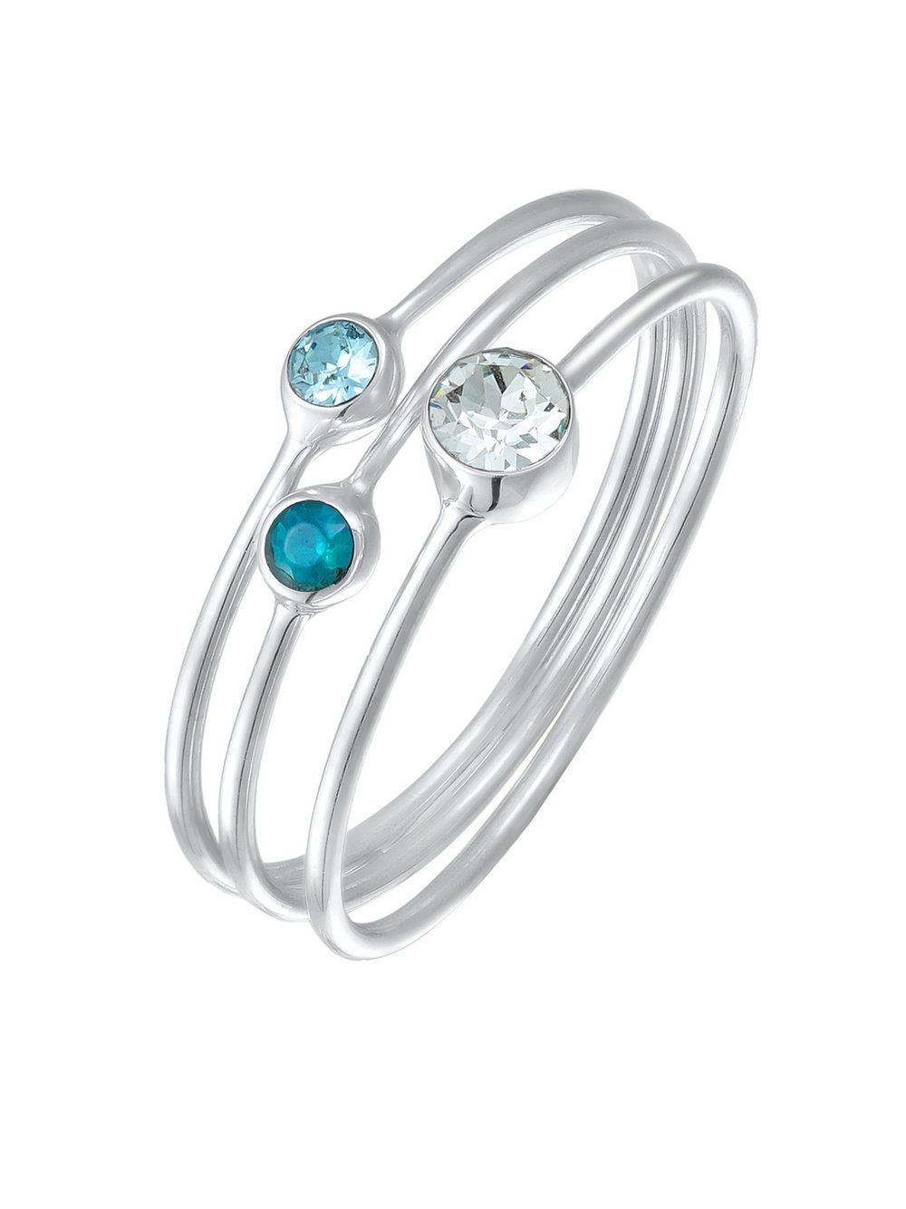 Elli Ring Damen Sterlingsilber blau, 58