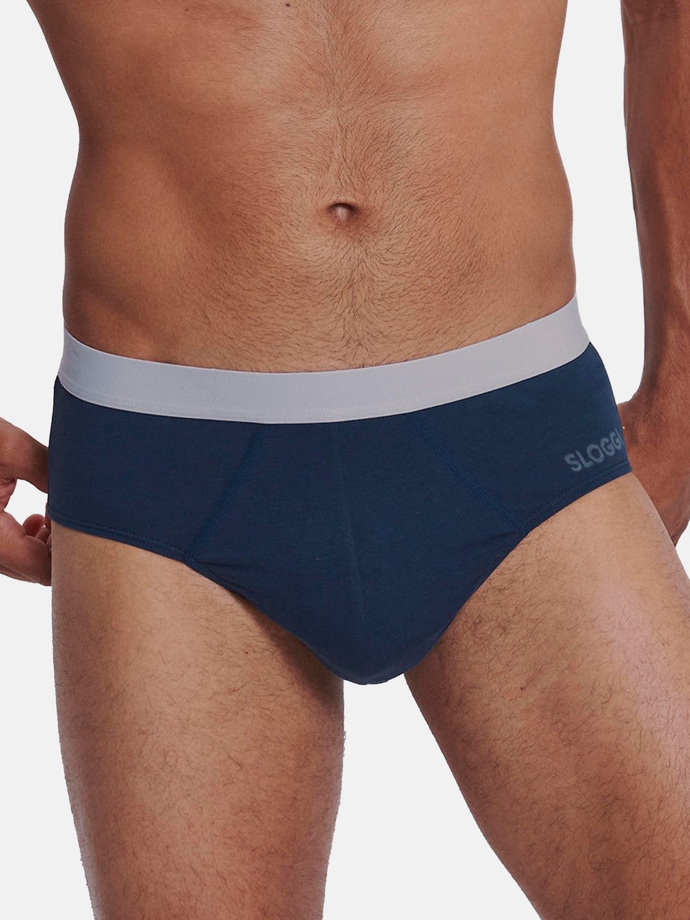 sloggi Slip Herren Baumwolle blau, XXL