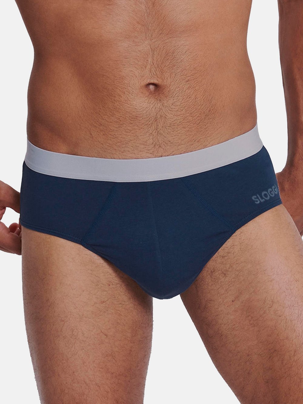 sloggi Slip Herren Baumwolle blau, XXL