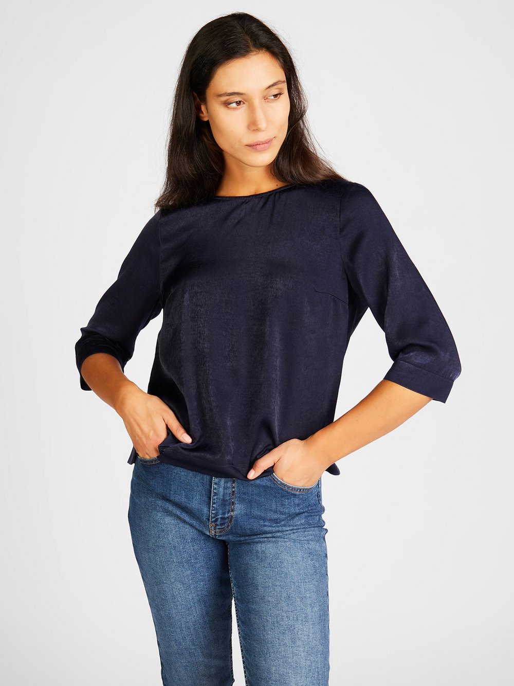 Lovely Sisters Blusenshirt Damen Viskose blau, 46