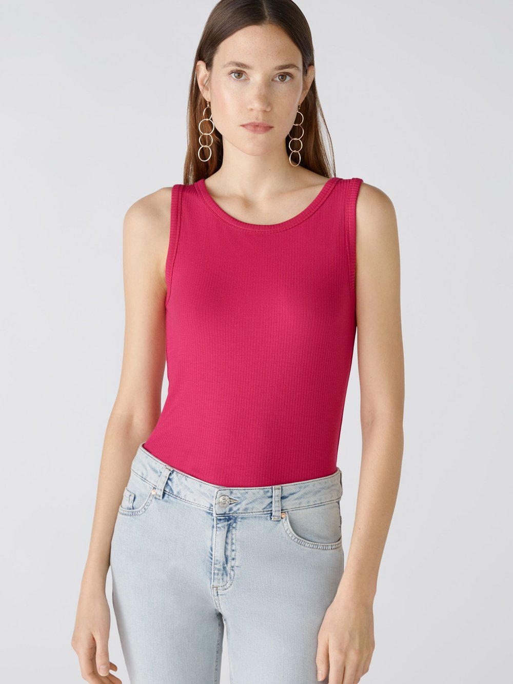 Oui Top Damen Viskose pink, 34