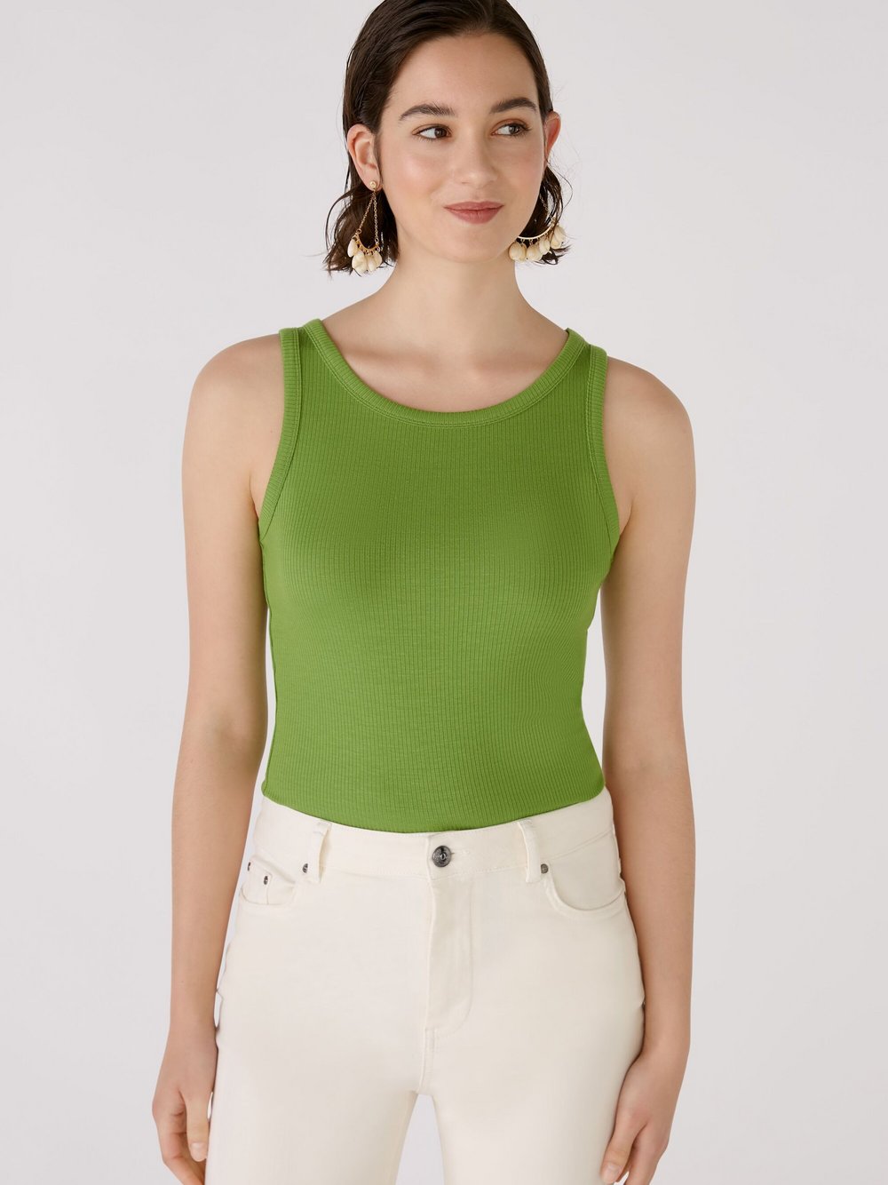 Oui Top Damen Viskose grün, 34