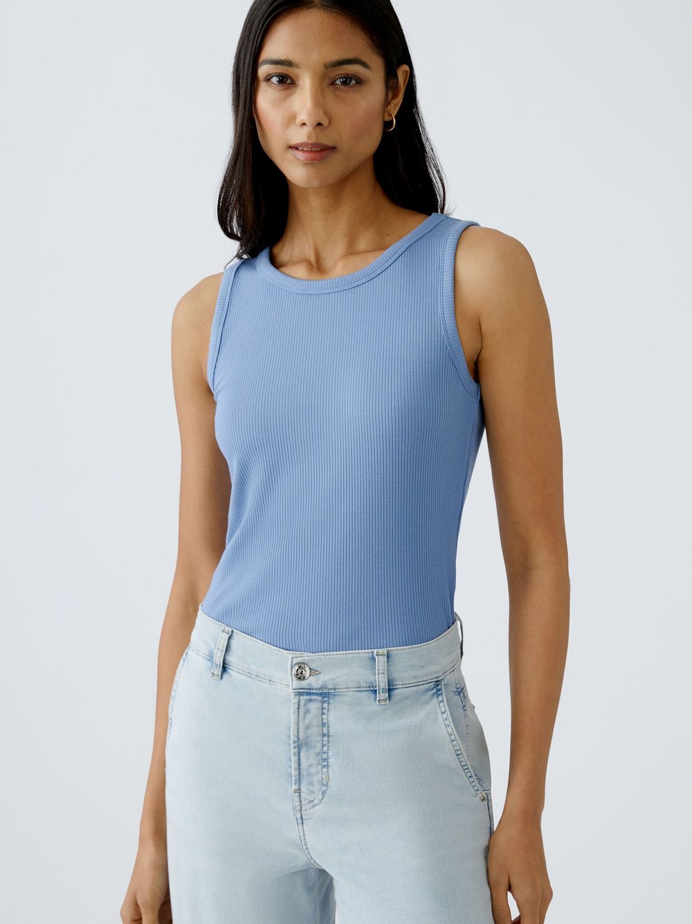 Thumbnail - Oui Top Damen Viskose blau, 38