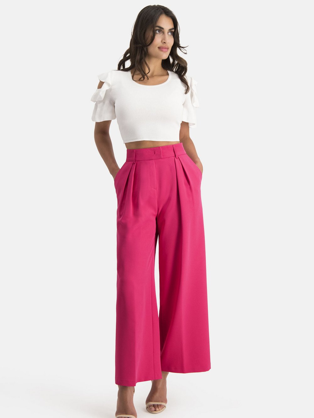 Nicowa Bundfaltenhose Damen pink, 40