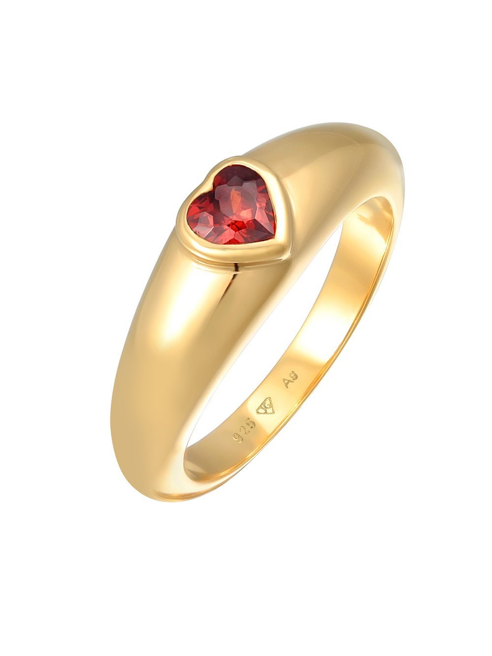 Elli Ring Damen Sterlingsilber rot, 46