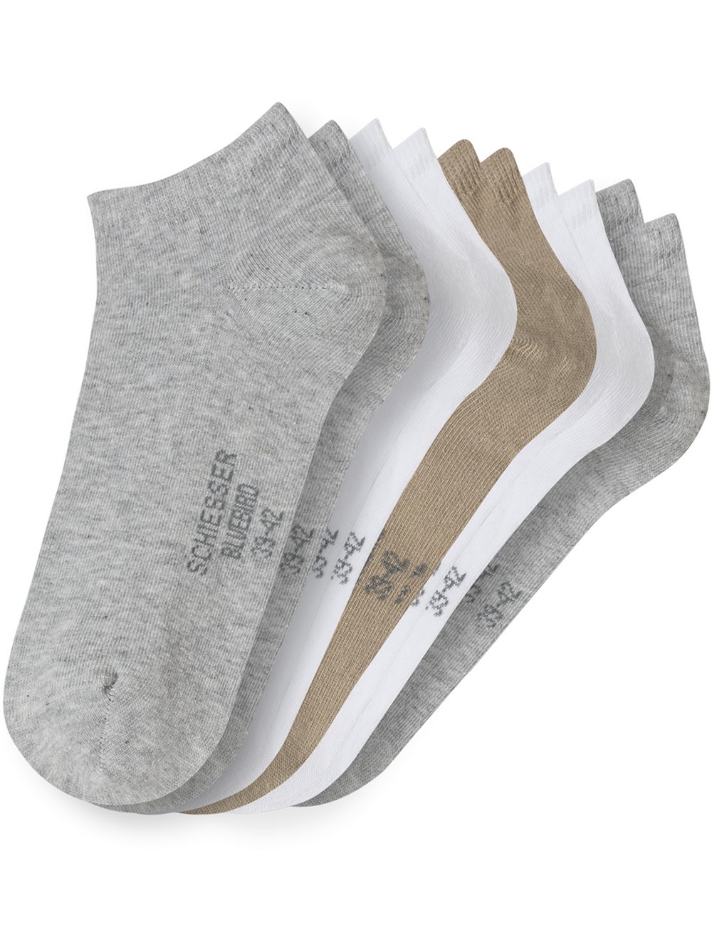 Schiesser Sneakersocken  Herren Jersey mehrfarbig, 39-42