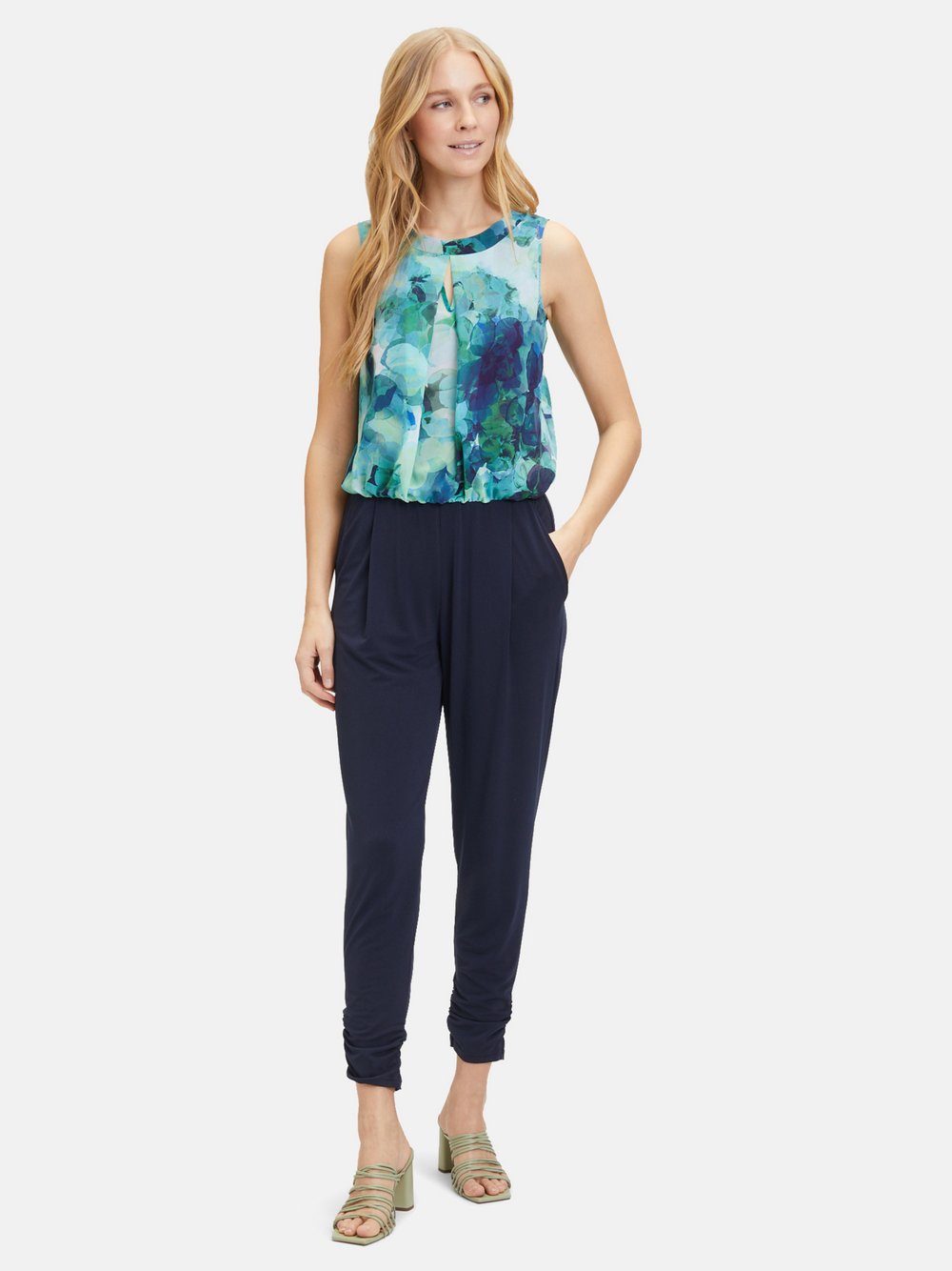 Vera Mont Jumpsuit Damen grün gemustert, 42