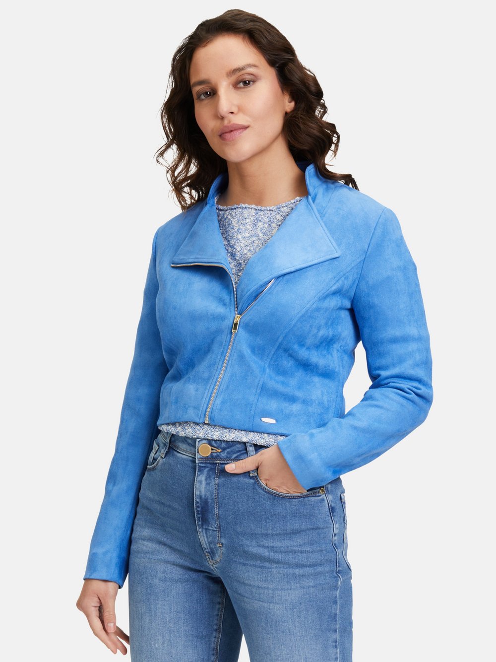 Betty & Co Bikerjacke Damen blau, 46