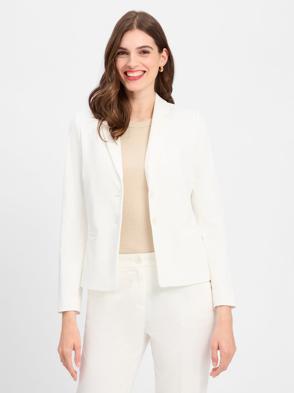 Marie Lund Blazer Damen Baumwolle weiß, 34