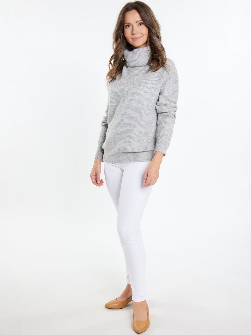 Usha Strickpullover Damen grau, L