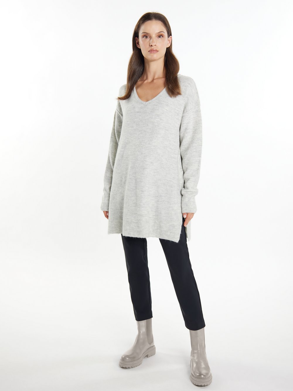 Usha Strickpullover Damen grau, L