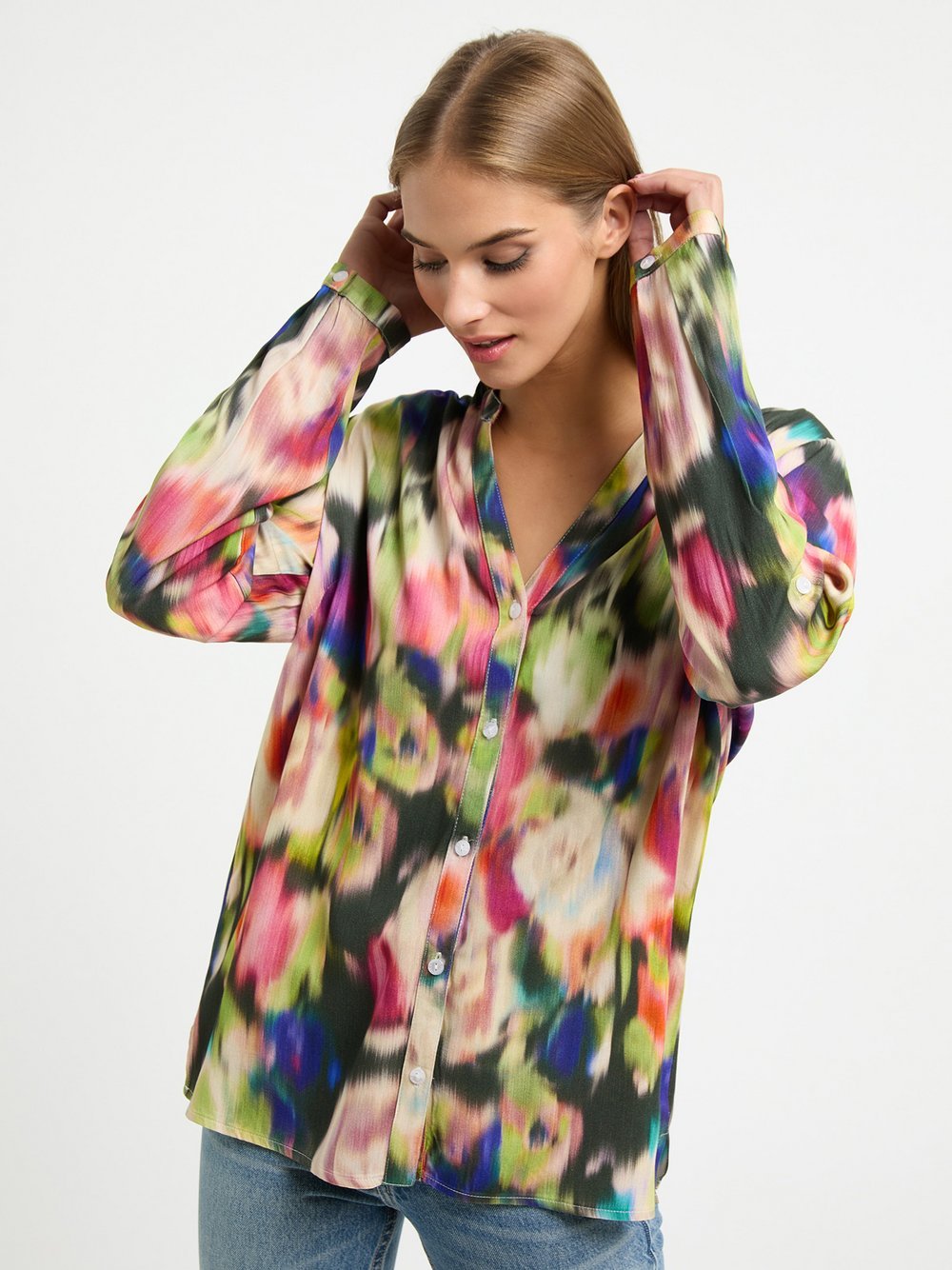 Frieda & Freddies Bluse Damen Viskose mehrfarbig gemustert, 44