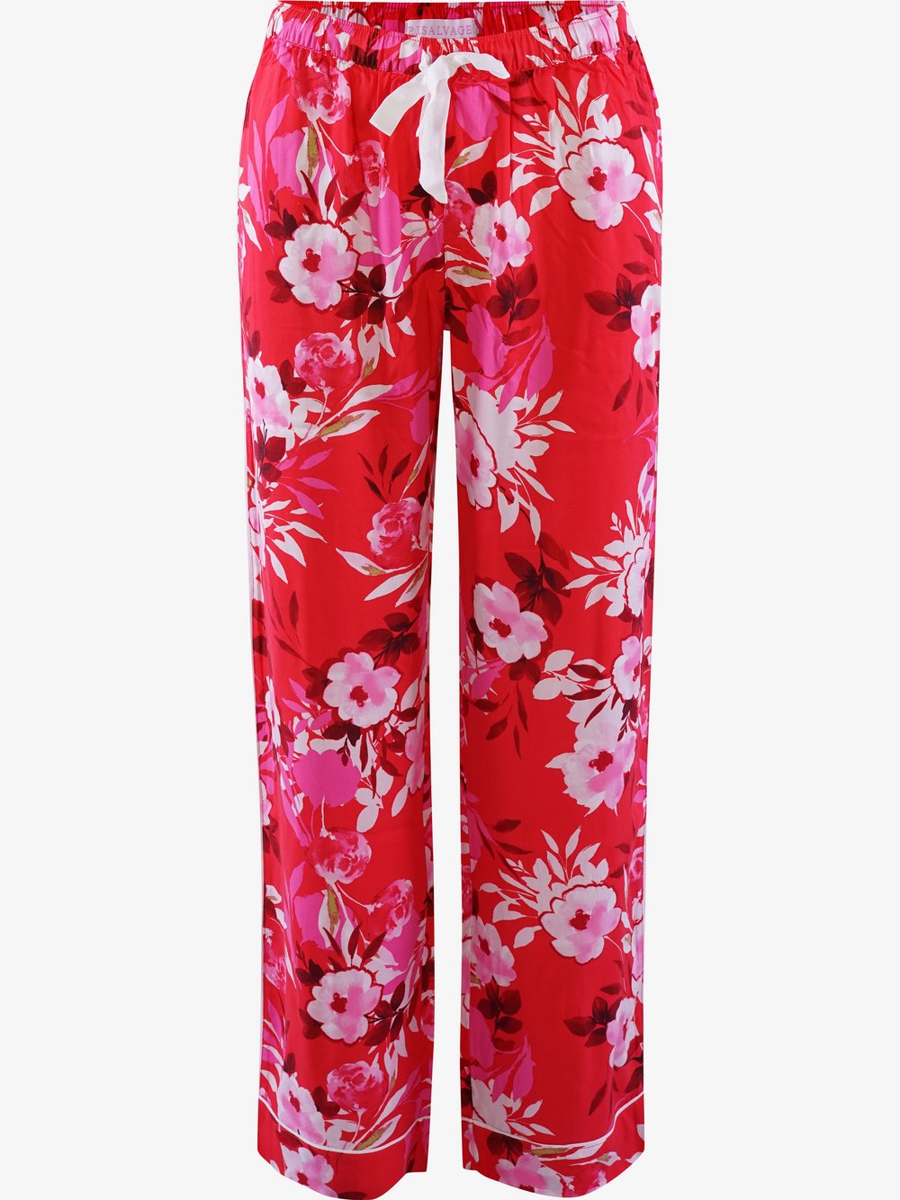 PJ Salvage Pyjamahose  Damen rot gemustert, L