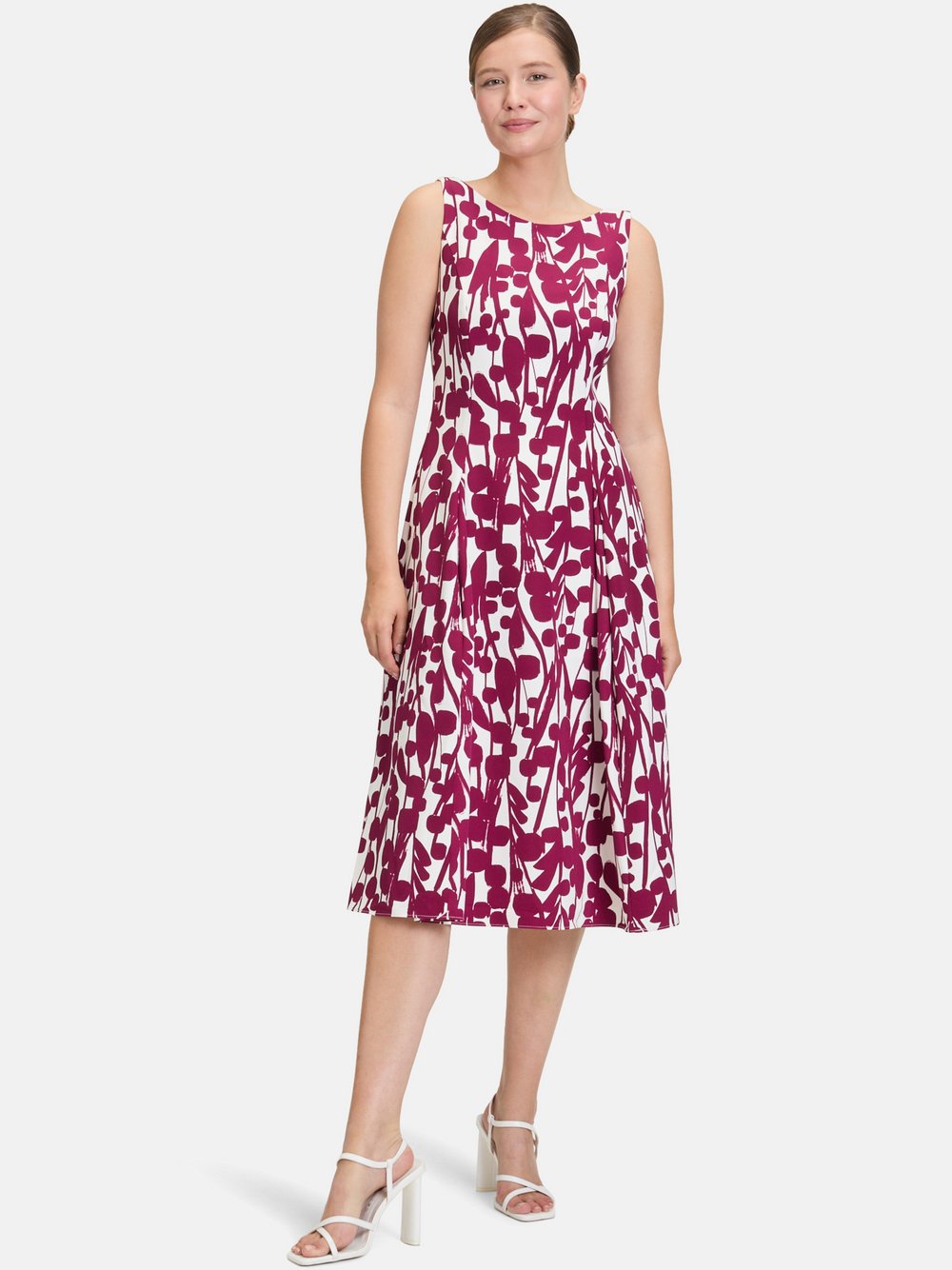 Vera Mont Cocktailkleid Damen weiß gemustert, 40