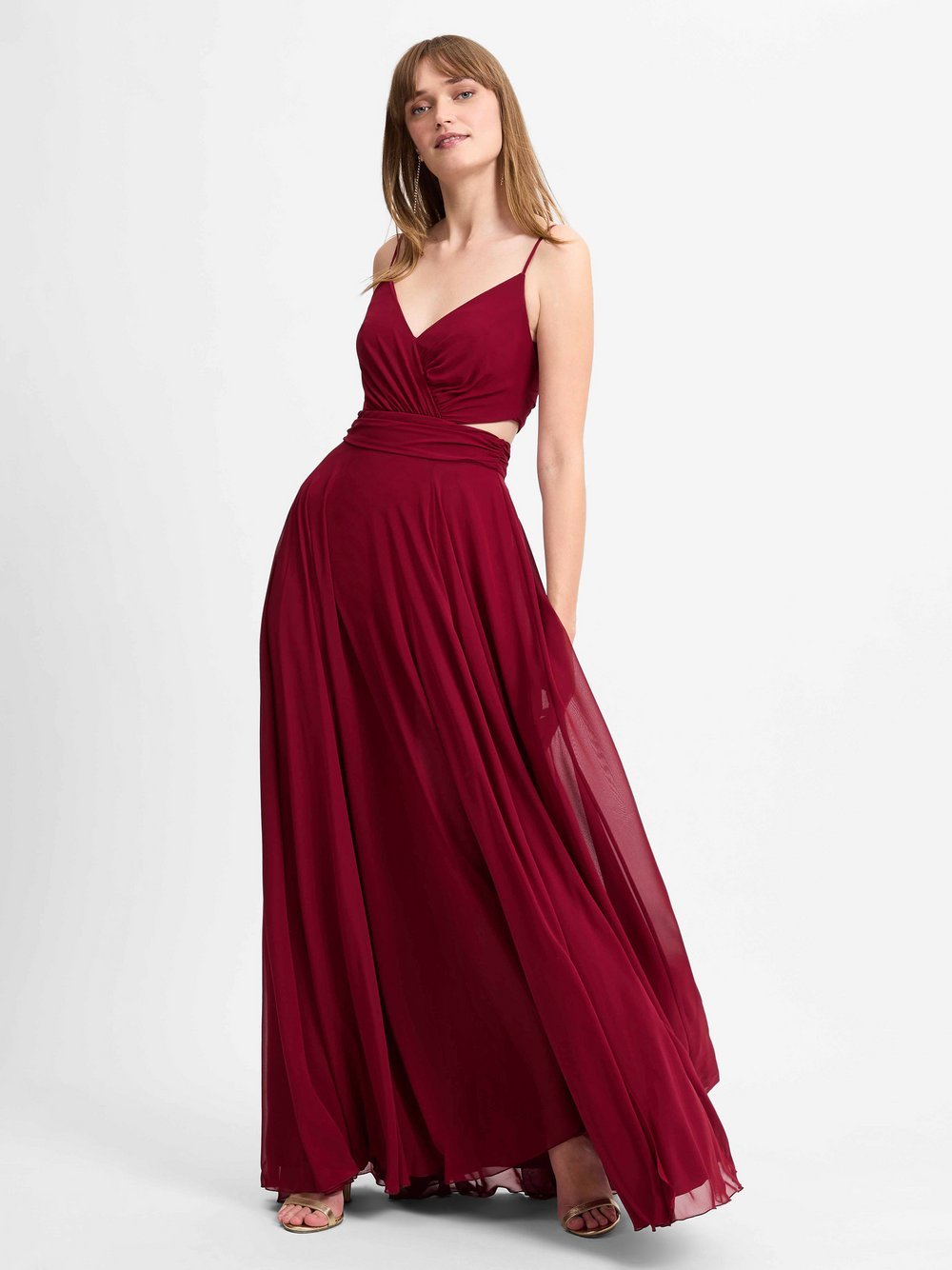 Marie Lund Abendkleid Damen Chiffon rot, 38