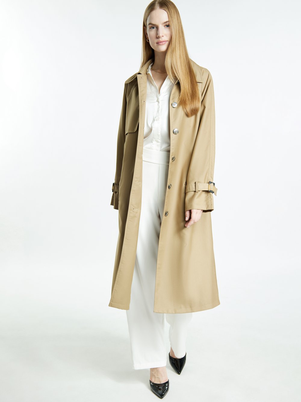 Dreimaster Trenchcoat Damen beige, M