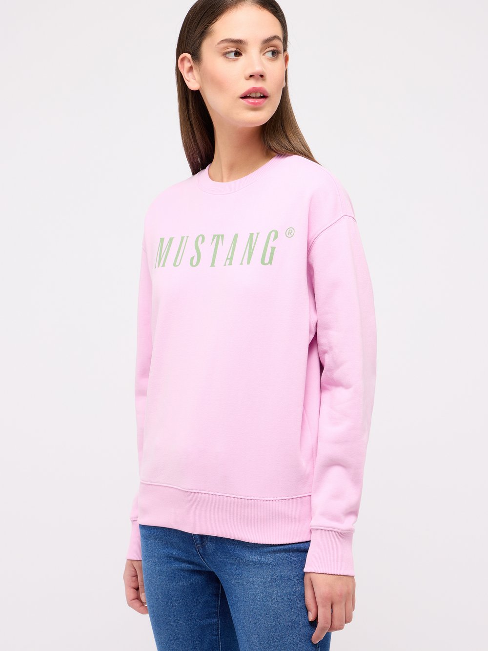 Mustang Sweatshirt Damen Baumwolle lila, XS