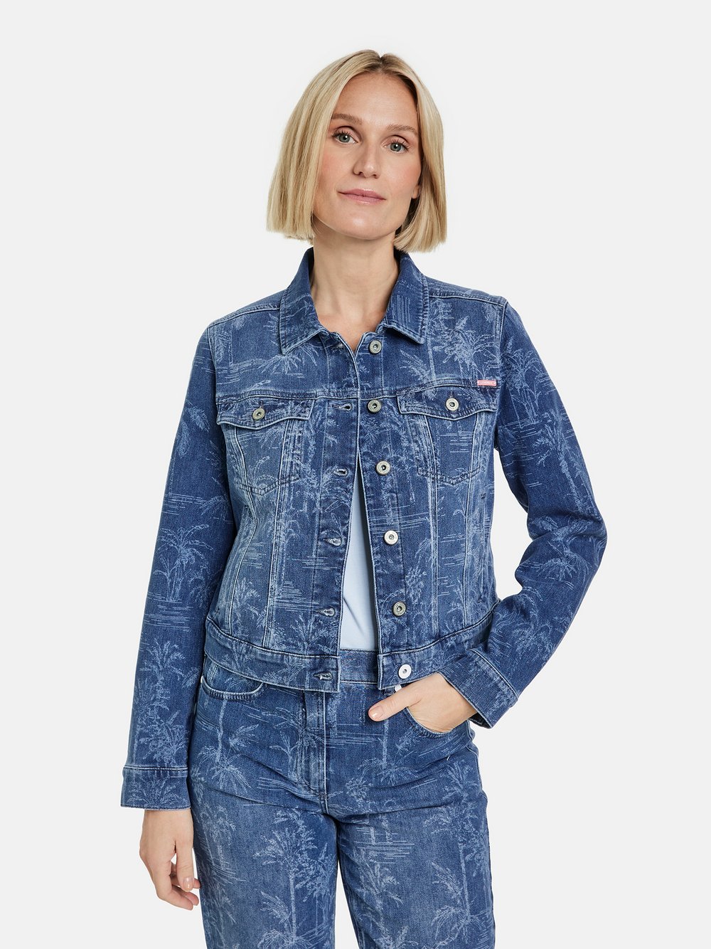 Gerry Weber Jeansjacke Damen Baumwolle blau, 36