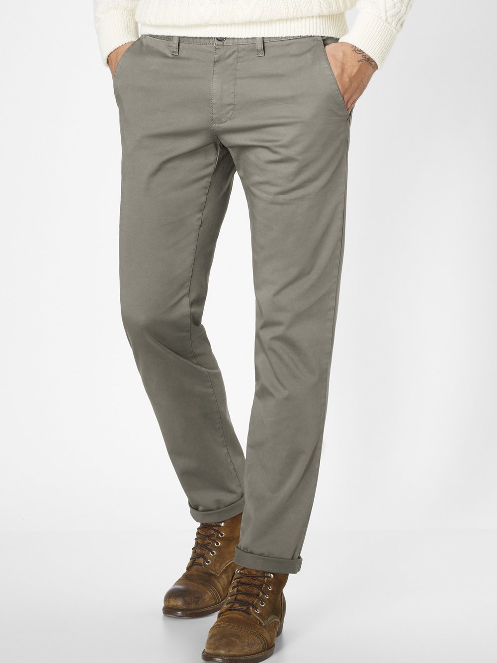 Redpoint Chino Herren Baumwolle beige, 40-30