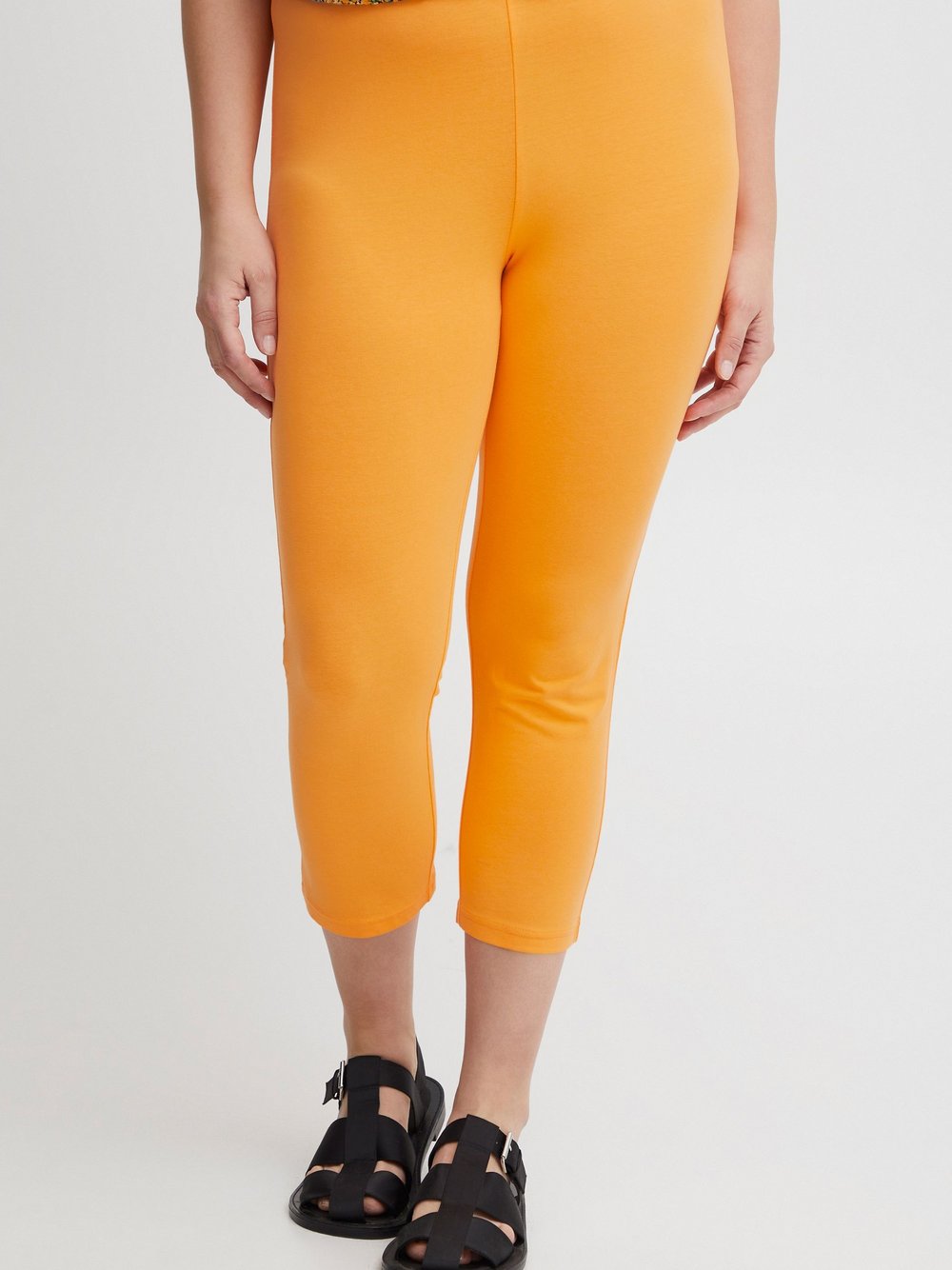 fransa Leggings Damen Baumwolle orange, 46-48