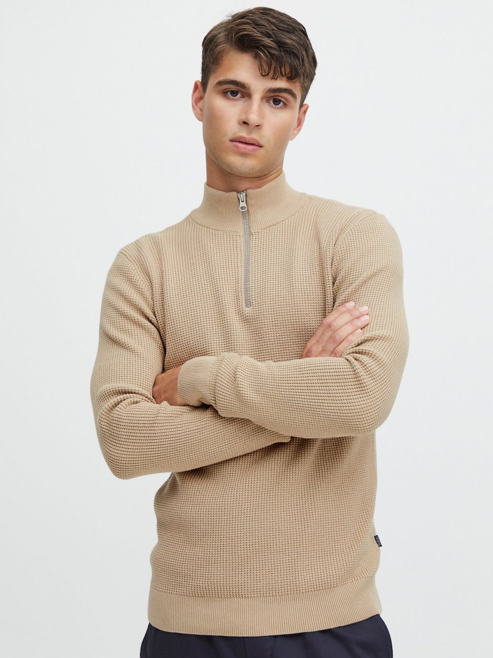 CASUAL FRIDAY Troyer Herren Baumwolle beige, XXL