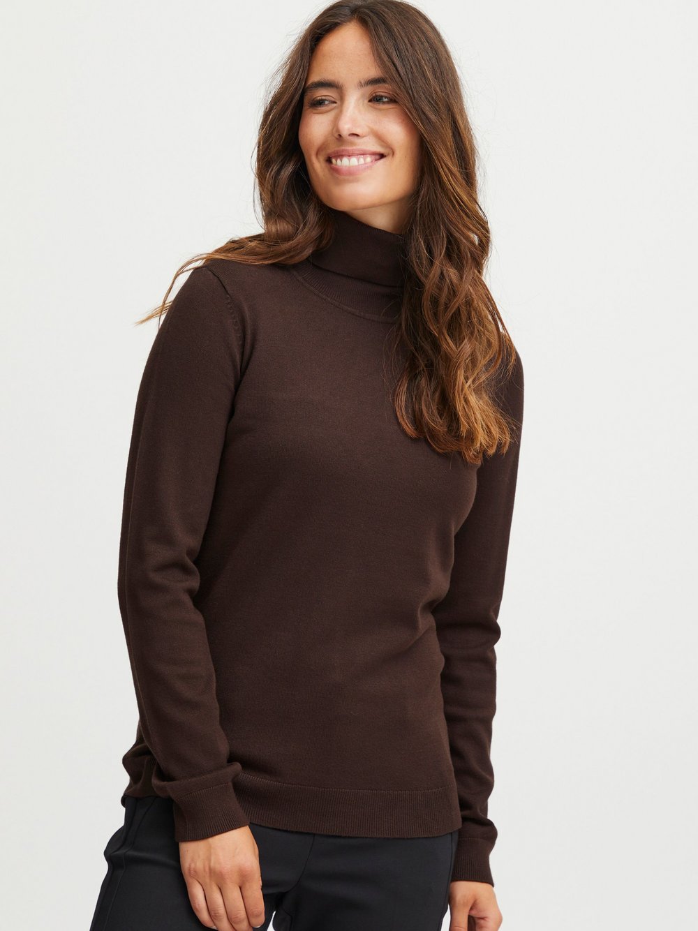fransa Strickpullover Damen Viskose braun, XS
