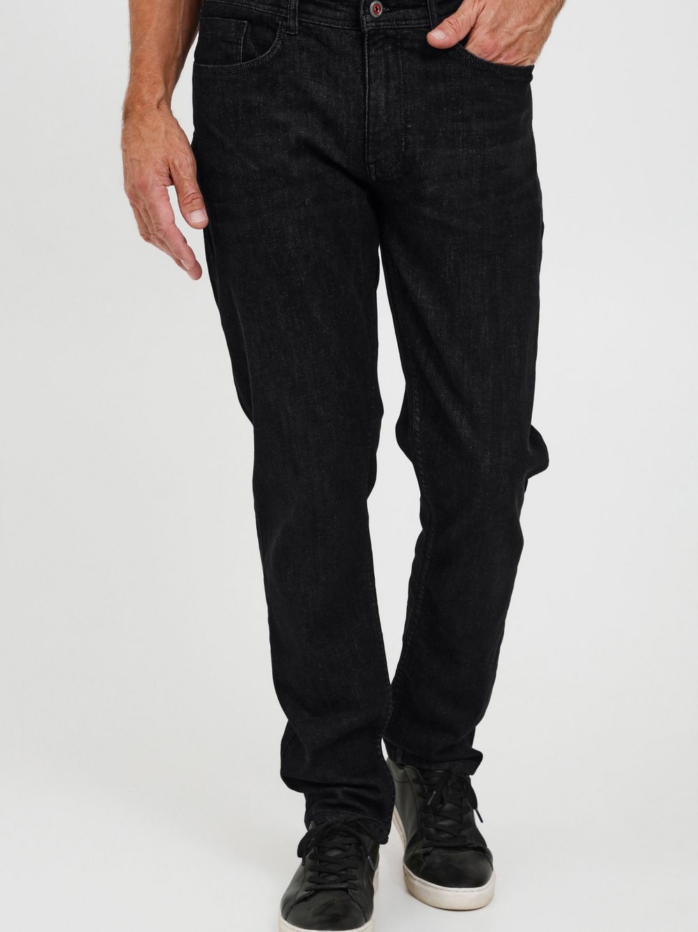 FQ1924 Gerade Jeans Herren Baumwolle schwarz, 30-32