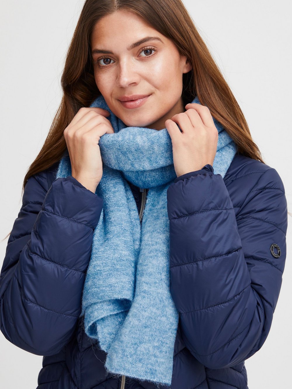 fransa Strickschal Damen blau, ONE SIZE