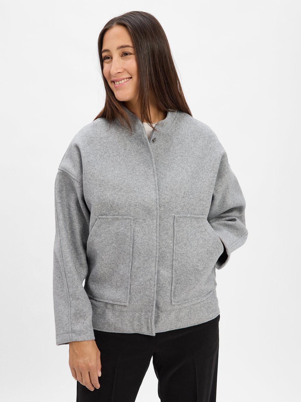 Thumbnail - Noisy May Jacke Damen grau meliert, M