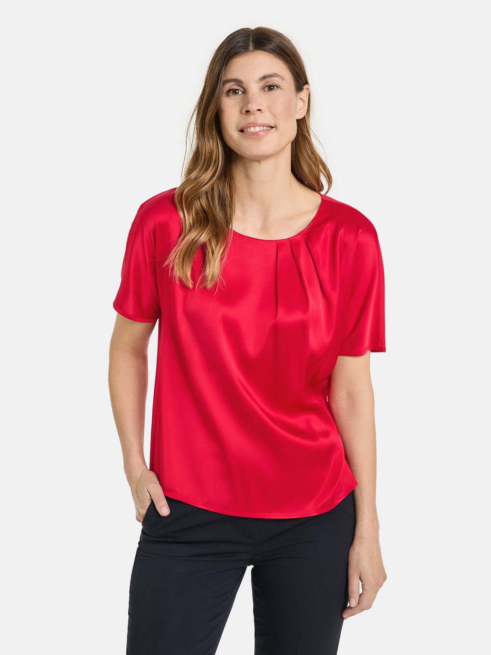 Gerry Weber Blusenshirt, Shirt Damen Baumwolle rot, 42