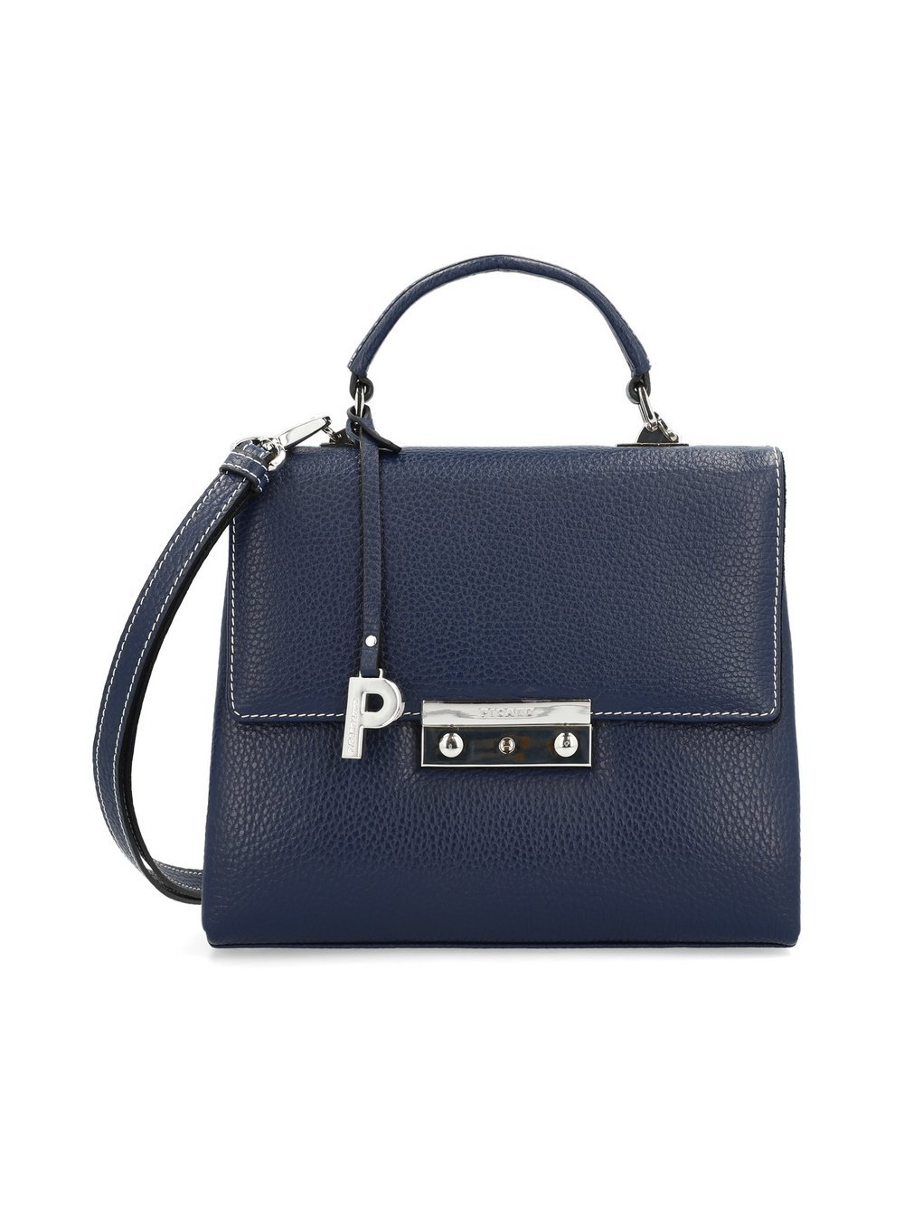 PICARD Henkeltasche Damen Leder blau bedruckt, ONE SIZE