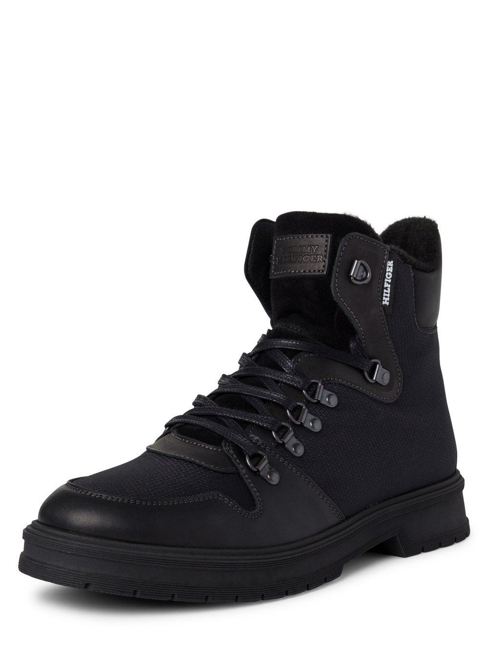 Tommy Hilfiger Boots Herren Leder schwarz, 44