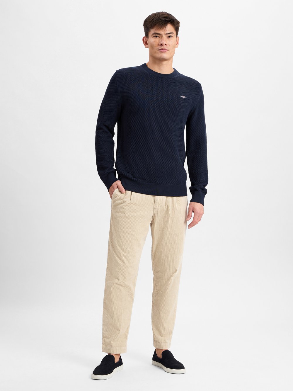 Gant Pullover Herren Baumwolle blau, L