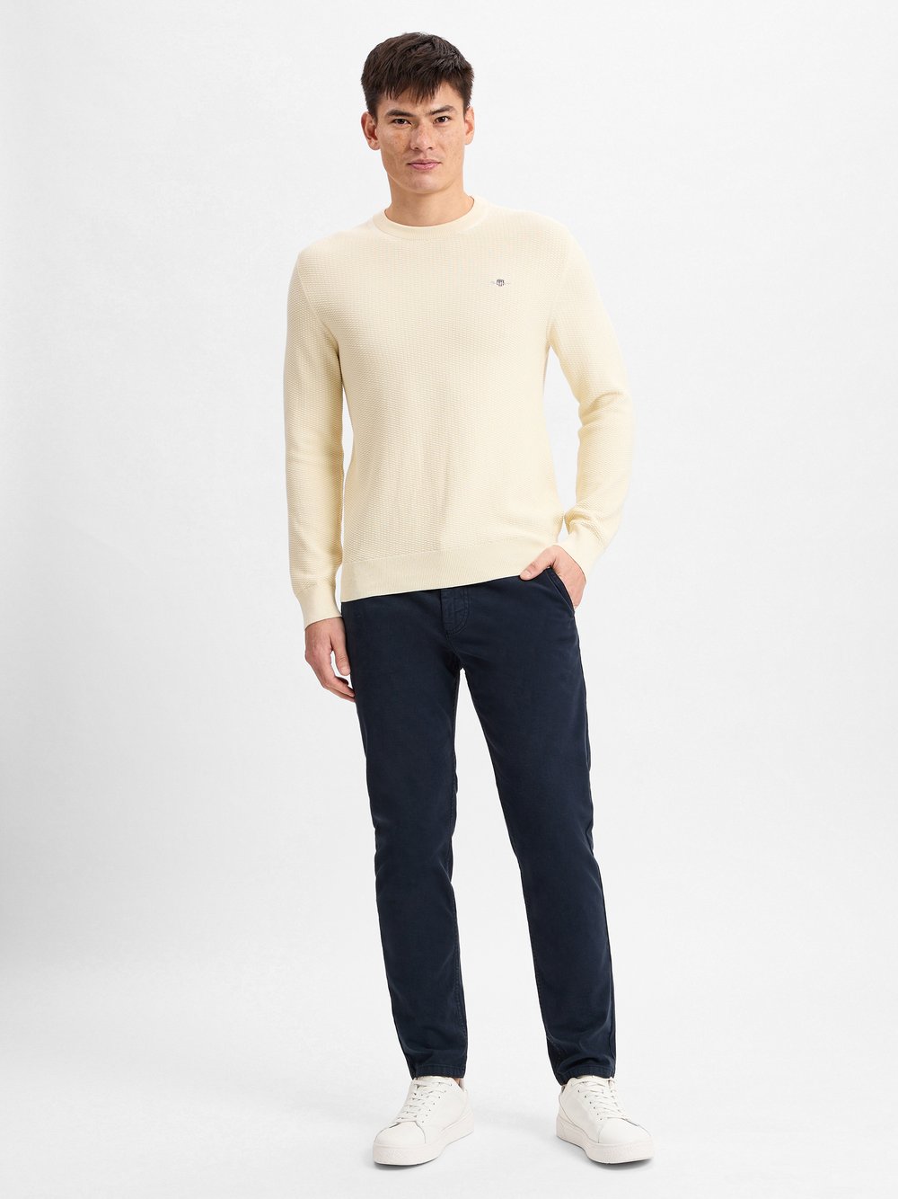 Gant Pullover Herren Baumwolle beige, S