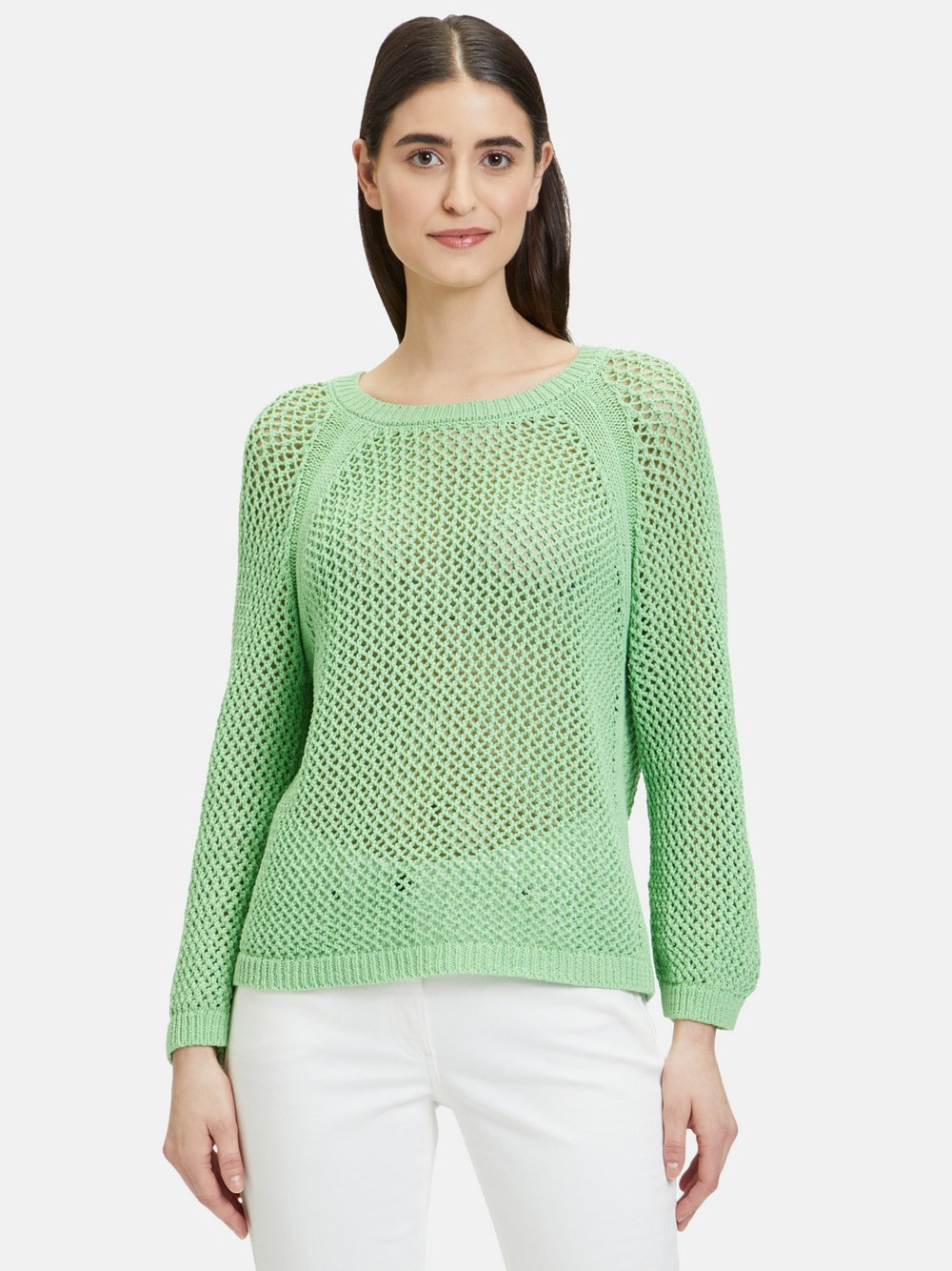 Betty Barclay Grobstrick-Pullover Damen Baumwolle grün, 46