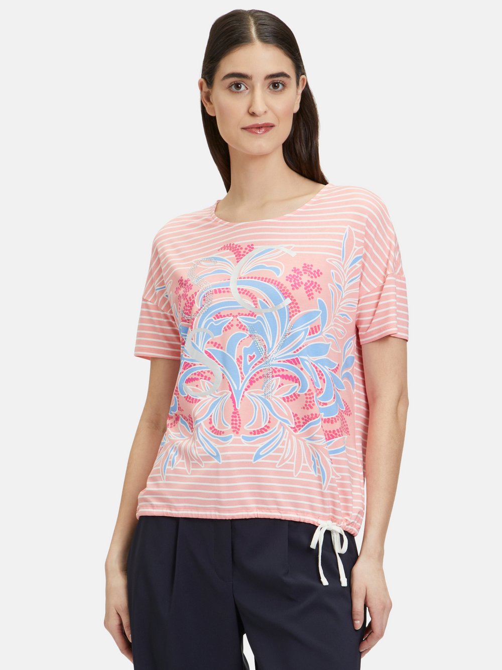 Betty Barclay Ringelshirt Damen Viskose rosa gestreift, 38