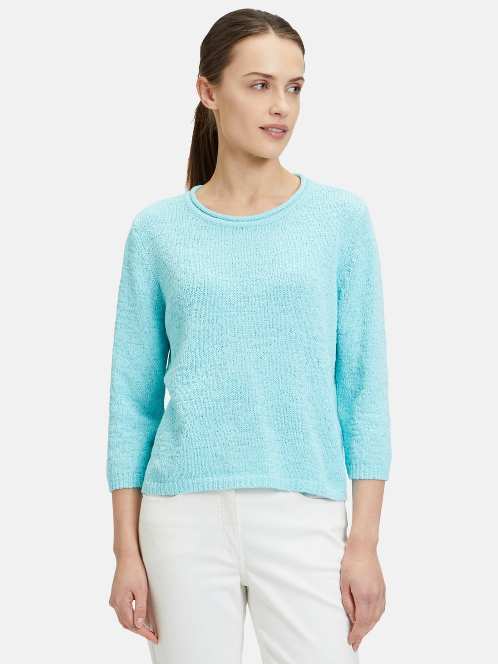 Betty Barclay Grobstrick-Pullover Damen Baumwolle blau, 42