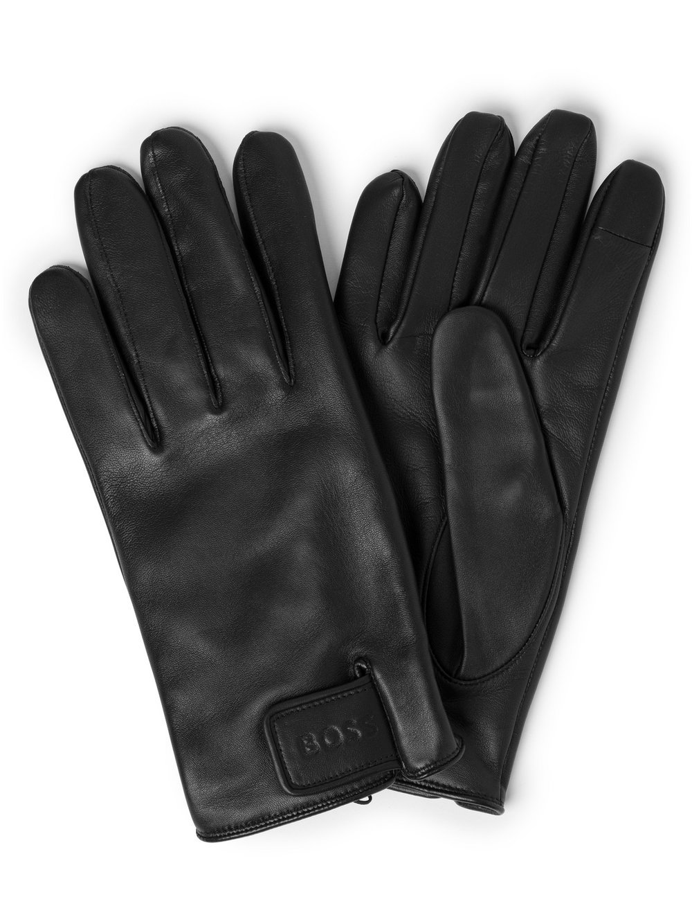 BOSS Handschuhe Herren Leder schwarz, 8