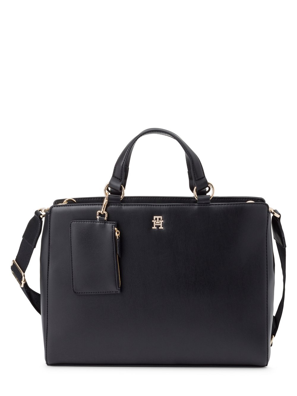 Tommy Hilfiger Shopper Damen Kunstleder schwarz, ONE SIZE