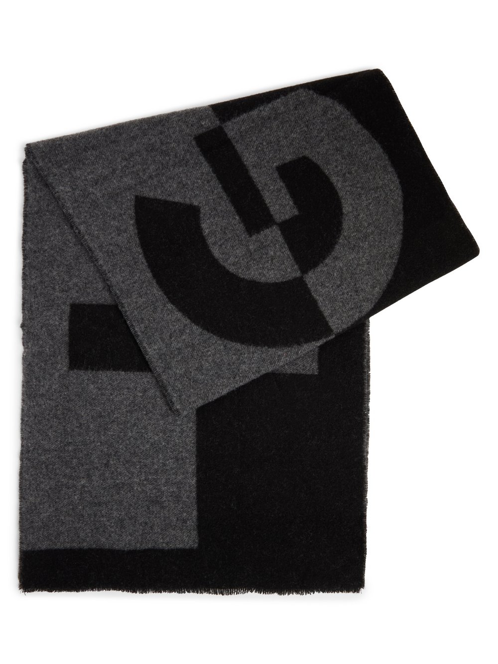 HUGO Schal Herren Wolle mehrfarbig gemustert, ONE SIZE