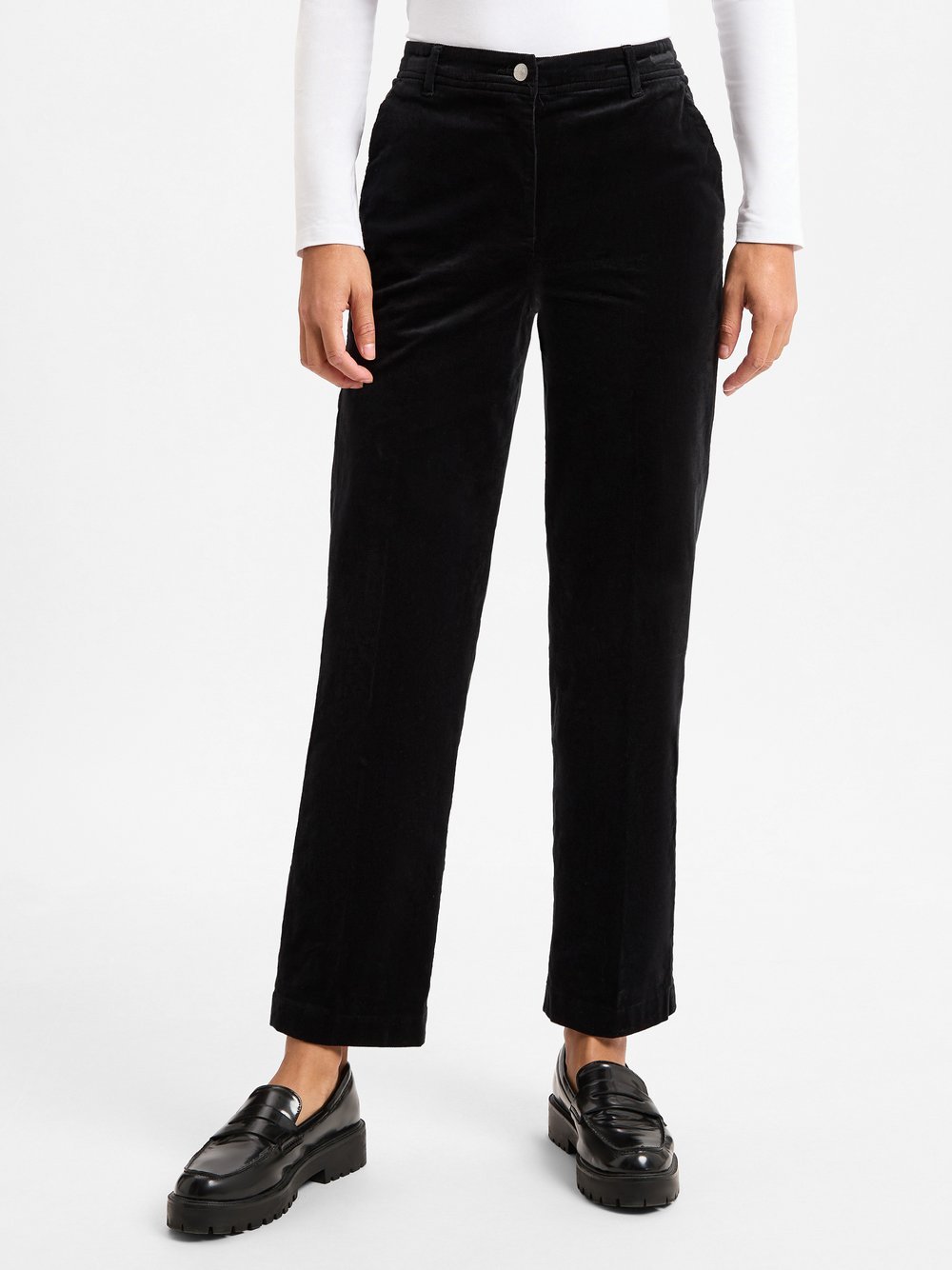 Marie Lund Cordhose Damen Baumwolle schwarz, 34