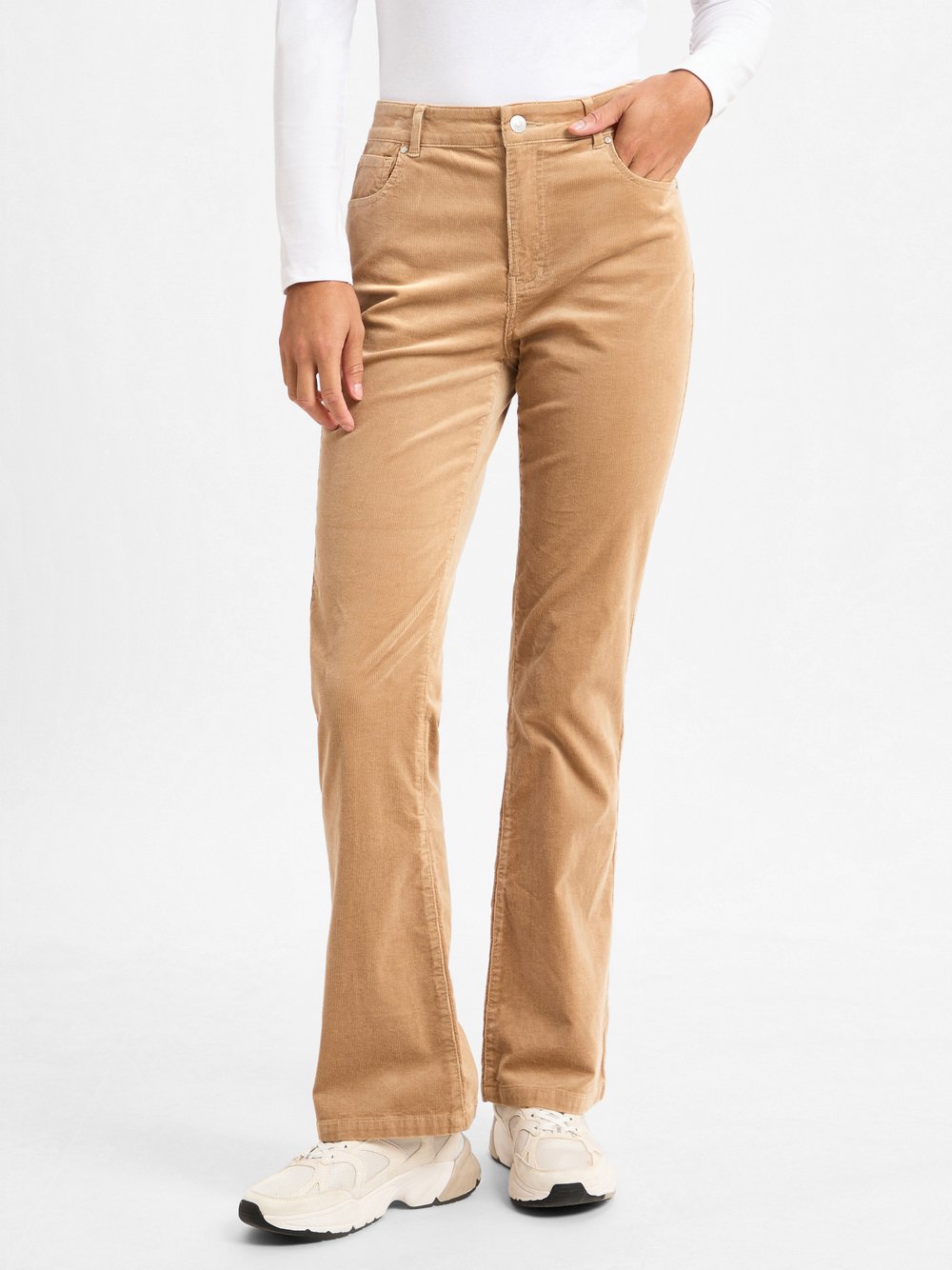 Marie Lund Five-Pocket Damen Baumwolle braun, 44