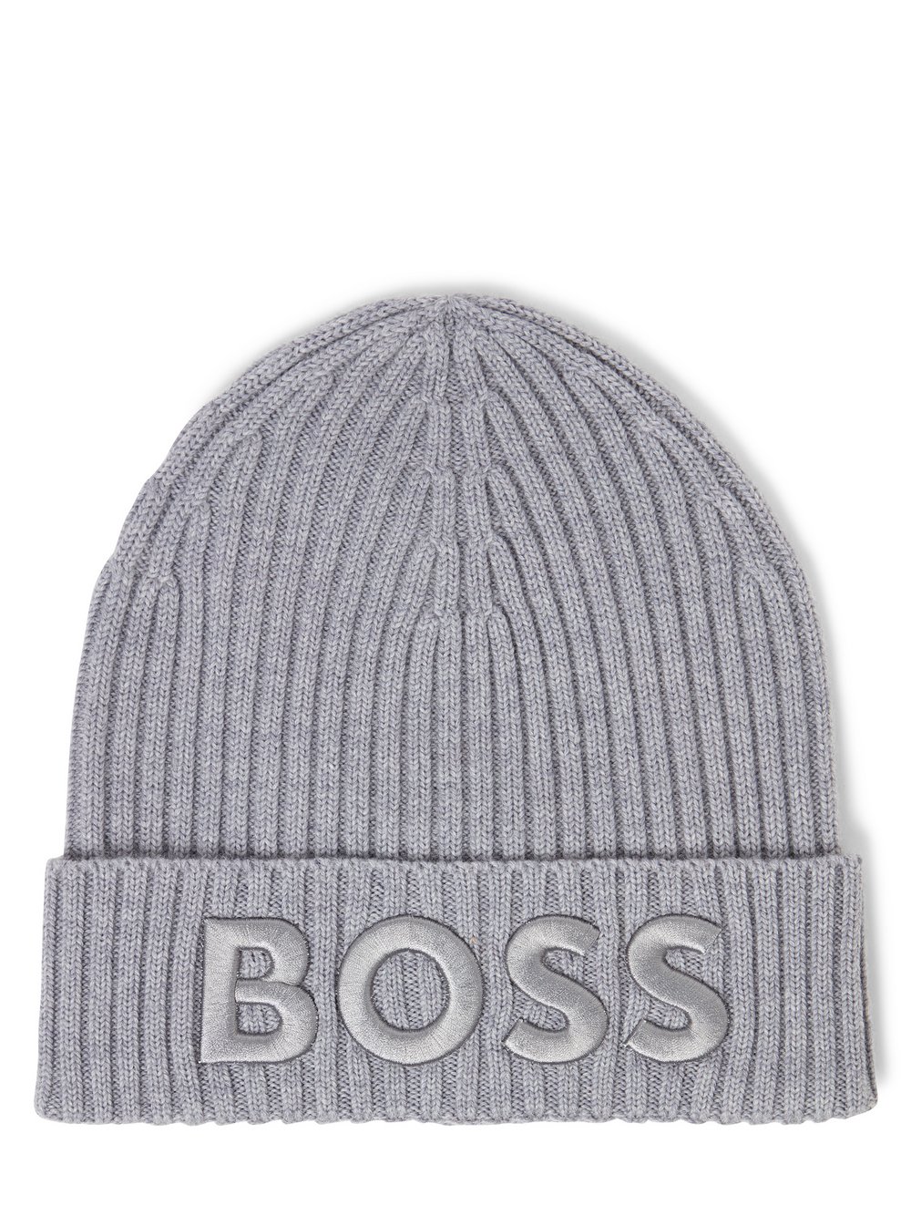 BOSS Strickmütze aus Schurwolle Damen grau, ONE SIZE