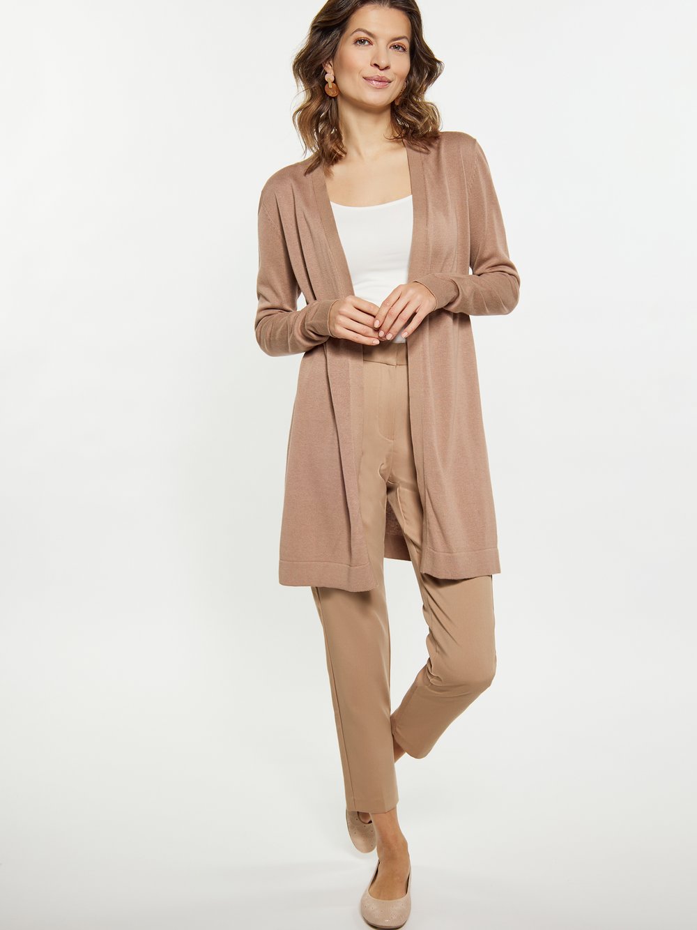 Usha Cardigan Damen Baumwolle beige, XXL