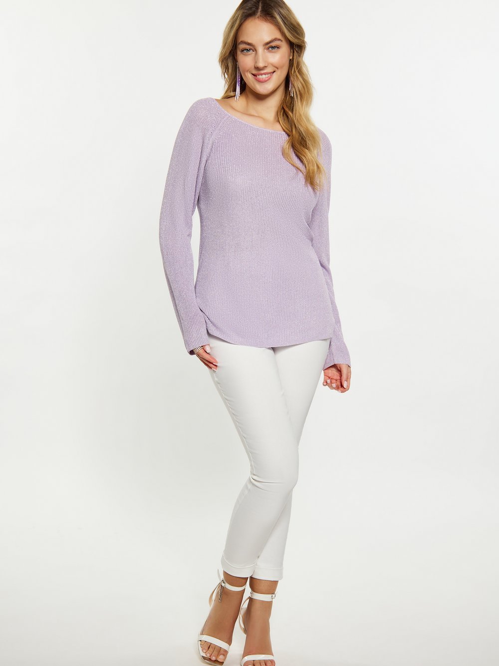 Faina Pullover Damen Viskose lila, XS