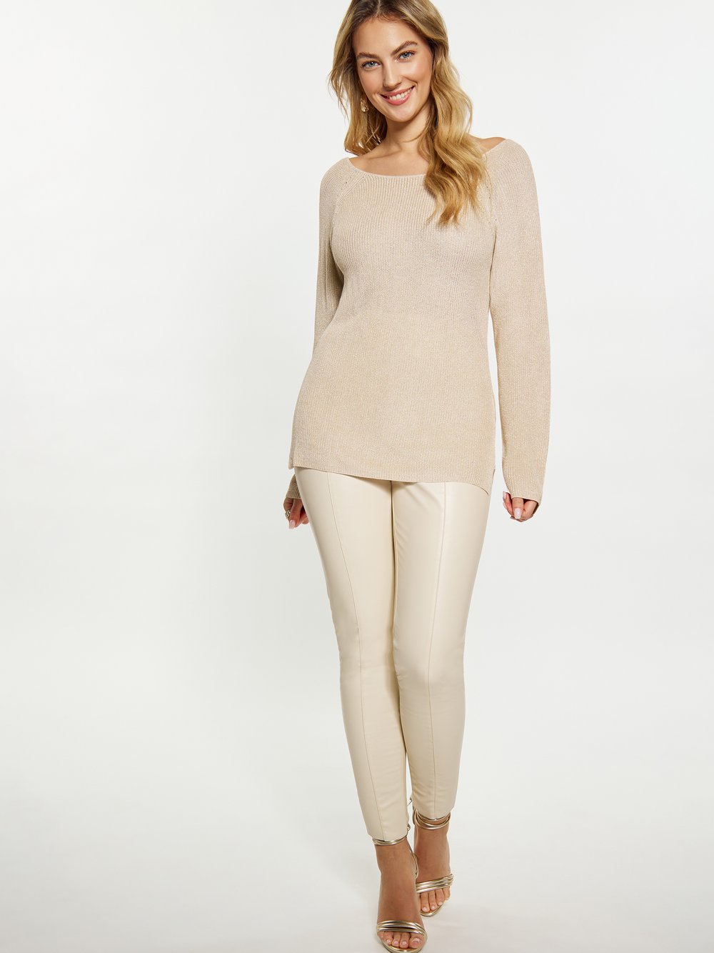 Faina Pullover Damen Viskose beige, M