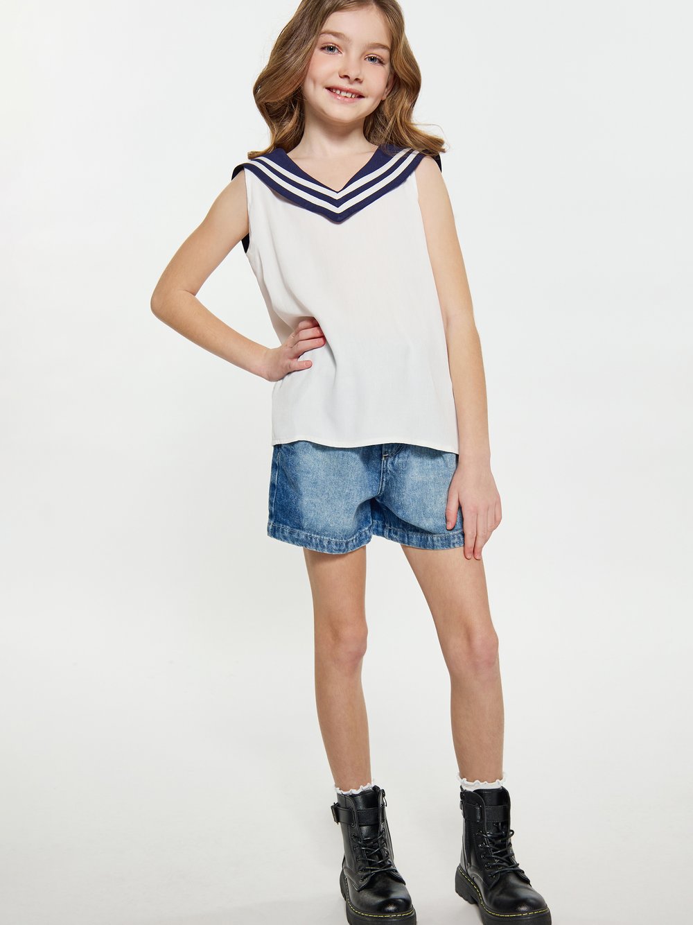 Dreimaster (Kids) Bluse Mädchen Viskose weiß, 146